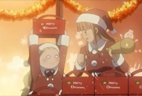 Hagu-chan és Ayu karácsonyi sütiket árul