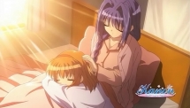 Az Akiko ölében alvó Ayu, egy kihagyhatatlan Kanon klasszikus jelenet.